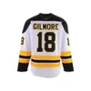 Maillots de hockey personnalisés rétro 18 Happy Gilmore Boston, noir, blanc, jaune, uniformes Ed alternatifs, pour femmes et jeunes, taille S-3XL, 3971