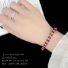 Xiy Pure Gold Fine Jewelry 9Ct 10Ct Genuine And Certified Ruby Natural Diamond Charm Bracelet