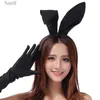 Feesthoedjes 1Pc Paashaas Oor Hoofdband Volwassen Satijn Haar Hoepel Konijn Oor Bunny Cosplay Sexy Maskerade Hoofdband Haaraccessoires YQ240120