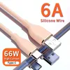 2M 66W USB A TO TYPE C CABLE PD الشحن السريع الشاحن سلك USBC سلك 6A TYPEC كابل Xiaomi Samsung Huawei MacBook iPad