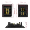 Tillbehör H8WA 4 Positioner Square Speaker Junction Box ABS PASSIV SUBWOOFER Kablar Terminal Connector 4 Red Black Binding Post