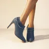 Sukienka buty 2024 Style Ladies Side Zip Damskie Trend Trend Pumps Kobiety Wskazane palce u nogi super cienkie