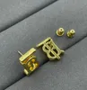 Modeontwerper B letter goud Zilver eenvoudige oorknopjes sieraden voor dames meisjes cadeau geen doos