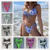 Women's Swimwear Ruotongsept Bikini Low Waist Bikinis 2024 Triangle Female Swimsuit Women Print Set Two-piece Suit Push Up Bathing 8a2894EG