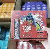 2024 Novo Original VAPME CRYSTAL 7000 VAPME King 12000 12K Puffs Descartáveis Vape 14ml 650 Bateria LED RGB MALHA Bobina Cigarros PK Bang Box Vapes Randm 9000 9K 7000 7K