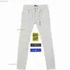 Jeans homme Jeans homme violet marque taille basse Jean skinny blanc matelassé détruire poche Stretch coton Jean J231111