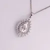 Nieuwe stijl Sclear Lover's Tear Drop hanger ketting met Moissanite Diamond Engagement Gift voor vrouwen