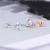 Stud Simple 0.7 Carat cubique zircone boucles d'oreilles couleur or Rose couleur argent mode AAA + CZ pierre bijoux pour femmes brincos E435 J240120