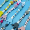 Kalmerende babyproducten Siliconen fopspeenclip Tandlijm Anti-valriem Koala Slijpketting Letteraanduiding