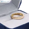 Yadis Round Moissanite Def VVS1 1,6 mm 14K żółte złoto pierścionek biżuterii dla kobiet codziennie