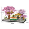 Bloki Sakura House Tree Trains Model Build Blocks City Street View Zespół Bloki Diamond Constructor Toys for Gifts