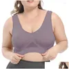 Yoga Outfit M-6Xl Mulheres Hollow Out Fitness Sports Bra para Running Gym Acolchoado Push Up Seamless Top Athletic Vest Brassiere Drop Deliver Otzoq