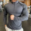 T-shirts pour hommes Gym Elasticity Sweatshirt Fitness Trainer Compression Sport T-shirt pour la course à pied Bodybuilding Manches longues Tops Plus Taille J240120