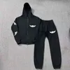 Mens Hoodies Sweatshirts Alcatraz Wings Tryckt Cardigan Casual dragkedja Outwear Coats Tracksuit Set S-XL