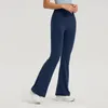 Calças ativas yoga flare leggings das mulheres perna um tamanho de cintura alta ginásio fitness bell bottom collants correndo jogging treino leggins