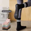 AL-08 Frau Pilates Yoga Sportsocken Baumwolle Mid-Tube Bottom Professionelle rutschfeste Silikon Indoor Fitness Socken Gym Floor Dance Socken