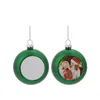 Charms sublimering tomma julgran bollar 8 cm diameter hängande hemfest prydnadsdekor xmas dekorationer för