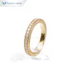 Yadis Round Moissanite Def VVS1 1,6 mm 14K żółte złoto pierścionek biżuterii dla kobiet codziennie
