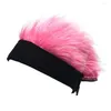 Береты в стиле хип-хоп, тюбетейка с искусственными волосами, спортивная шапка-бини без полей в стиле ретро, парик, цветная синтетическая забавная короткая шапка для женщин