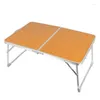 Camp Furniture Outdoor Camping Mini Folding Table Bamboo Board Portable Picnic BBQ Small Bed Computer With Storage Bag