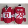 Maillots de version vintage des Red Wings de Detroit 19 YZERMAN 40 ZETTERBERG 13 DATSYUK 5 LIDSTROM 24 CHELIOS 9 HOWE 31 JOSEPH Maillot de hockey 5837 4702