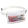 Bolsas de cintura Clear Fanny Pack Estadio Aprobado Bolsa de cinturón Mujeres Hombres Bolsa transparente con correa ajustable Deportes al aire libre Viajes