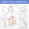 Einkaufstaschen Accessorize Canvas Bag Damen Recycling Große Kapazität Lebensmittelgeschäft Street Mmural Art Eldridge Shopper Tote Handtaschen