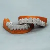 Moda personalizada hip hop jóias 925 prata esterlina gelado para fora vvs clareza diamante corte redondo laboratório crescido dentes grillz para unisex