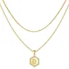 Bubble Letter AU750 Solid Gold Necklace för Woman Factory direkt