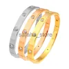 Bangle Roestvrij Staal Gouden Kleur Mooie Liefhebbers Zirconia Armbanden Armbanden voor Vrouw WeddWristband Trendy Sieraden Geschenken J240120