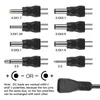 Partihandel Power Adapter 9 i 1 Justerbar spänning 3V/4.5V/5V/6V/7.5V/9V/12V Justerbar anodkatod Power Supply Adapter 12W 30W Universal Adapter för EU/US/AU/UK PLUG