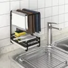 Kitchen Storage Sink Clothes Organizer Dish Brush Sponge Towel Cleaning Rags Holder For Bathroom Counter Caddy Pan