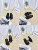 kid boy shoe sandals black color fashion little girls summer house slippers England style big boys sandal 2024