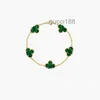 Bracciali Bracciale trifoglio Moda s per ragazze Donne Oro 18 carati Argento Nero Rosso Verde Gioielli per feste di marca AKXF AKXF