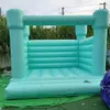 wholesale 3x3m (10x10ft) PVC Gonflable Bounce House sautant blanc Château gonflable videur châteaux cavalier avec ventilateur pour les événements de mariage fête adultes et enfants jouets-D