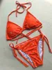 Projektant bikini seksowne bikini plażowe kombinezon pływacki moda list drukowany koronkowy strój kąpielowy dla kobiet 471
