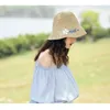 Wide Brim Hats Women Summer Fresh Fashion Foldable Bucket Hat Small Daisy Embroidered Sun Versatile Lady Straw Caps For Gifts