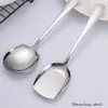 Spoons Stainless Steel Dish Public Soup Spoon Restaurant El Long Handle Flatware Utensil Kitchen Thicken