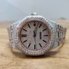 아이스 아웃 시계 Moissanite Diamond VVS 스테인레스 스틸 VVS Custom Moissanite Watch