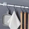 Kitchen Storage 10 PCS Hooks No Drilling Self Adhesive White For Curtain Rod Without Nails Brackets