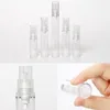 Storage Bottles 50pcs Lotion Pump Vacuum Cosmetic Sample Packaging Transparent Clear Empty Plastic Spray Atomzier Airless Bottle 5ML 10ML