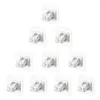 Kitchen Storage 10 PCS Hooks No Drilling Self Adhesive White For Curtain Rod Without Nails Brackets