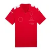 Vêtements de moto F1 Team Driver T-shirt rouge à manches courtes chemise à revers hommes plus taille personnalisée vêtements de course à séchage rapide livraison directe Otnxe