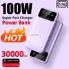 Banki zasilania telefonu komórkowego 30000 mAh Power Bank Portable ładowarka cyfrowa Wyświetlacz Zewnętrzny Bateria 2 USB LED Bank dla Samsung