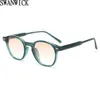 Okulary przeciwsłoneczne Swanwick kwadratowe okulary słoneczne Kobiety TR90 UV400 MĘŻCZYZNA RETRO Polaryzowane okulary przeciwsłoneczne mężczyźni Korean Green Grey Wysoka jakość YQ240120