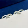 المصمم الفاخرة 925 Sterling Silver Necklace French French Classic Knot Knot Double Letter Micro Diamond Women Women Mairly Molerings Girl Fashion Gift