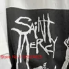 Homens camisetas Novo Saint Michael t-shirts Vintage Do Old Graffiti Imprimir Homens Mulheres Streetwear Solto Hip Hop Saint Manga Curta Tee J240120
