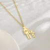 Family Love Necklace Father Chain Kid Child Baby Son Daughter Gift For Woman Man 14k Yellow Gold Pendant Jewelry Gift