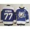 Retro retro Tampa Bay Hockey Lighing Jersey 91 Steven Staos 21 Brayden Point 77 Victor Hedman 86 Nikita Kucherov 88 Andrei Vasilevskiy 1865 1972 4213