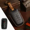 Funda de lujo para llave de coche, llavero de cuero, accesorios para Toyota Alphard Land Cruiser, llavero, bolsa, Protector Fob